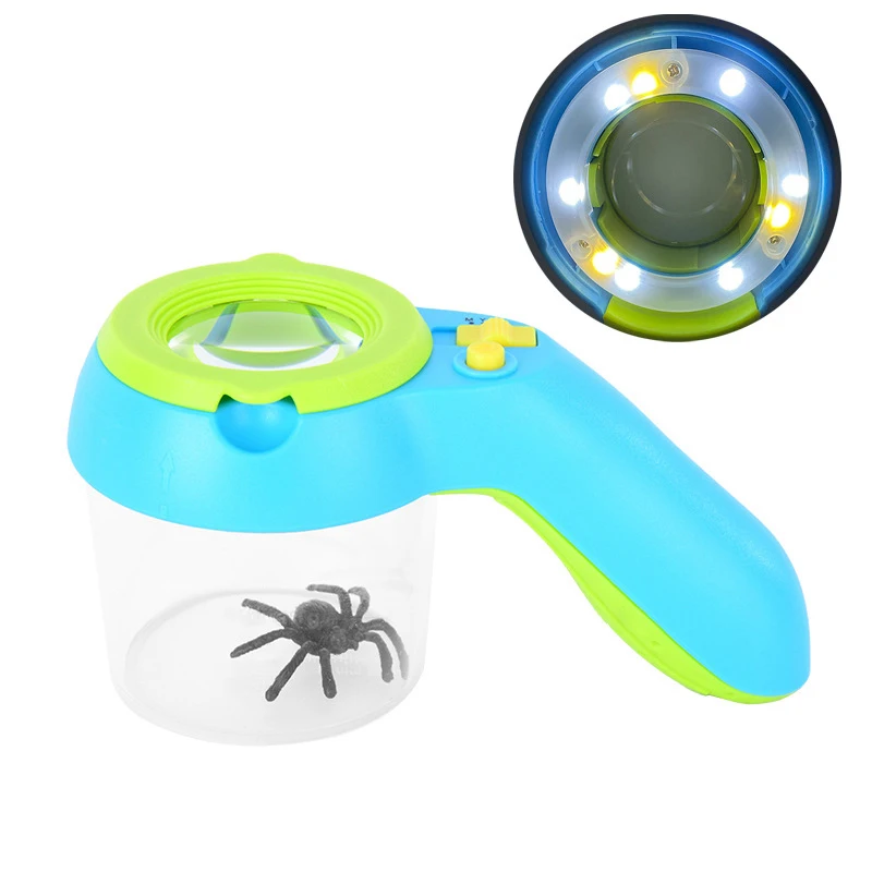 8X LED Light Observe Insects Magnifying Glass Educational Student Toy
