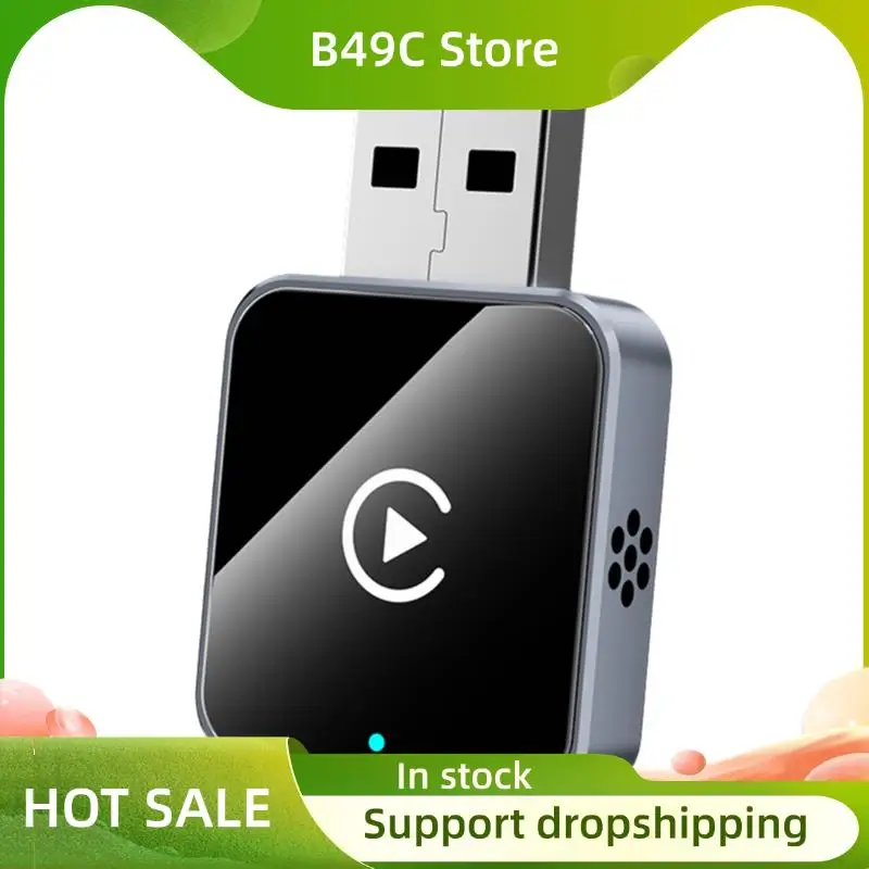 B49C USB 동글 무선 카플레이 2인1 안드로이드 오토 어댑터 AI 스마트 ..