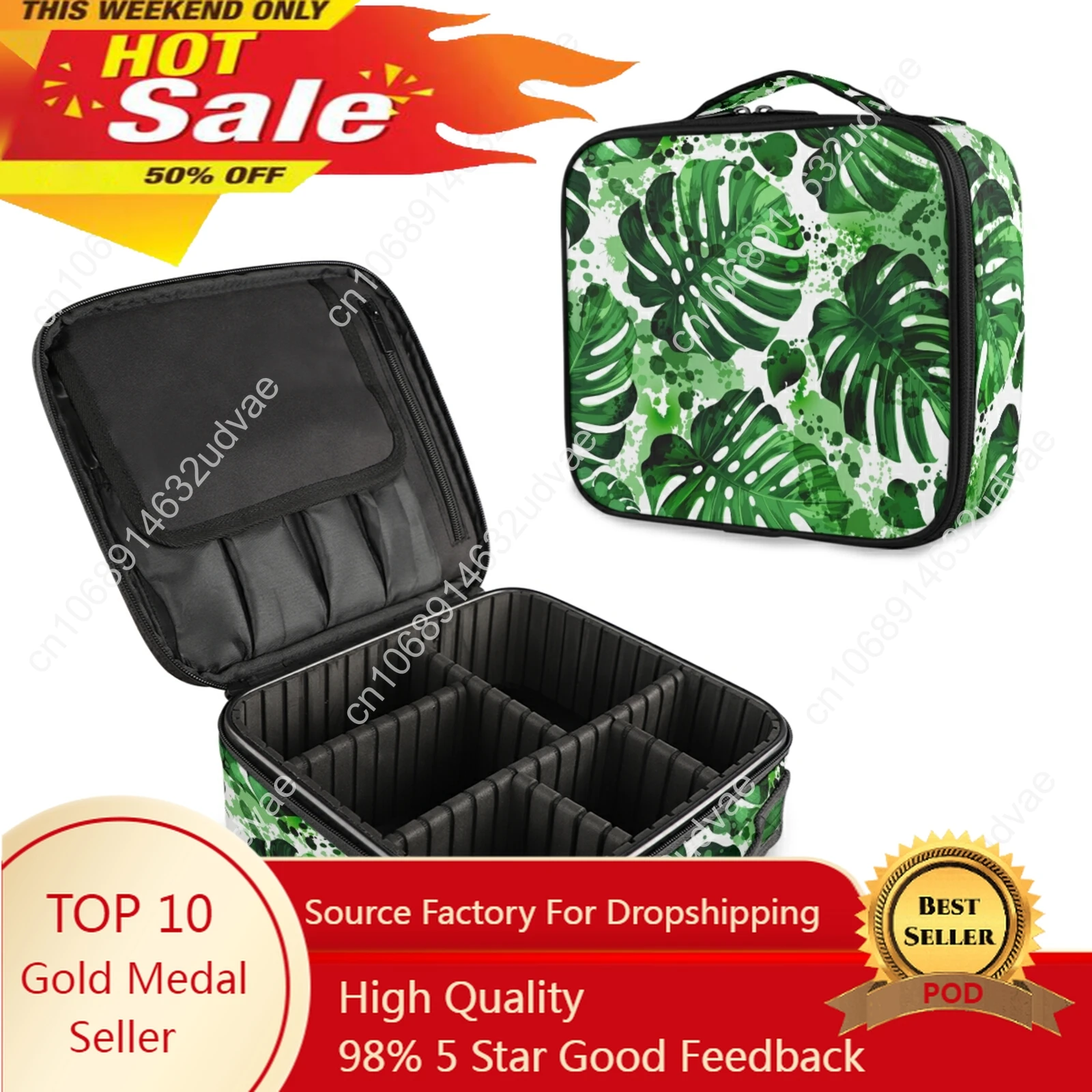 Professional Toiletry Bag Cosmetic Bag Organizer Women Travel Make Up Cases Big Capacity Cosmetics Palm Leaf Suitcases Makeup корректор для лица eveline art professional make up тон 04 light 2 в 1 светоотражающий с кисточкой