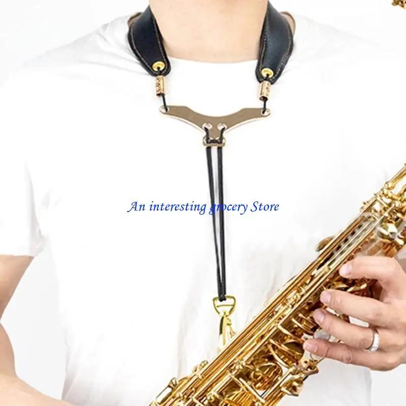Adjustable Leather Padded Saxophone Neck Strap Sling