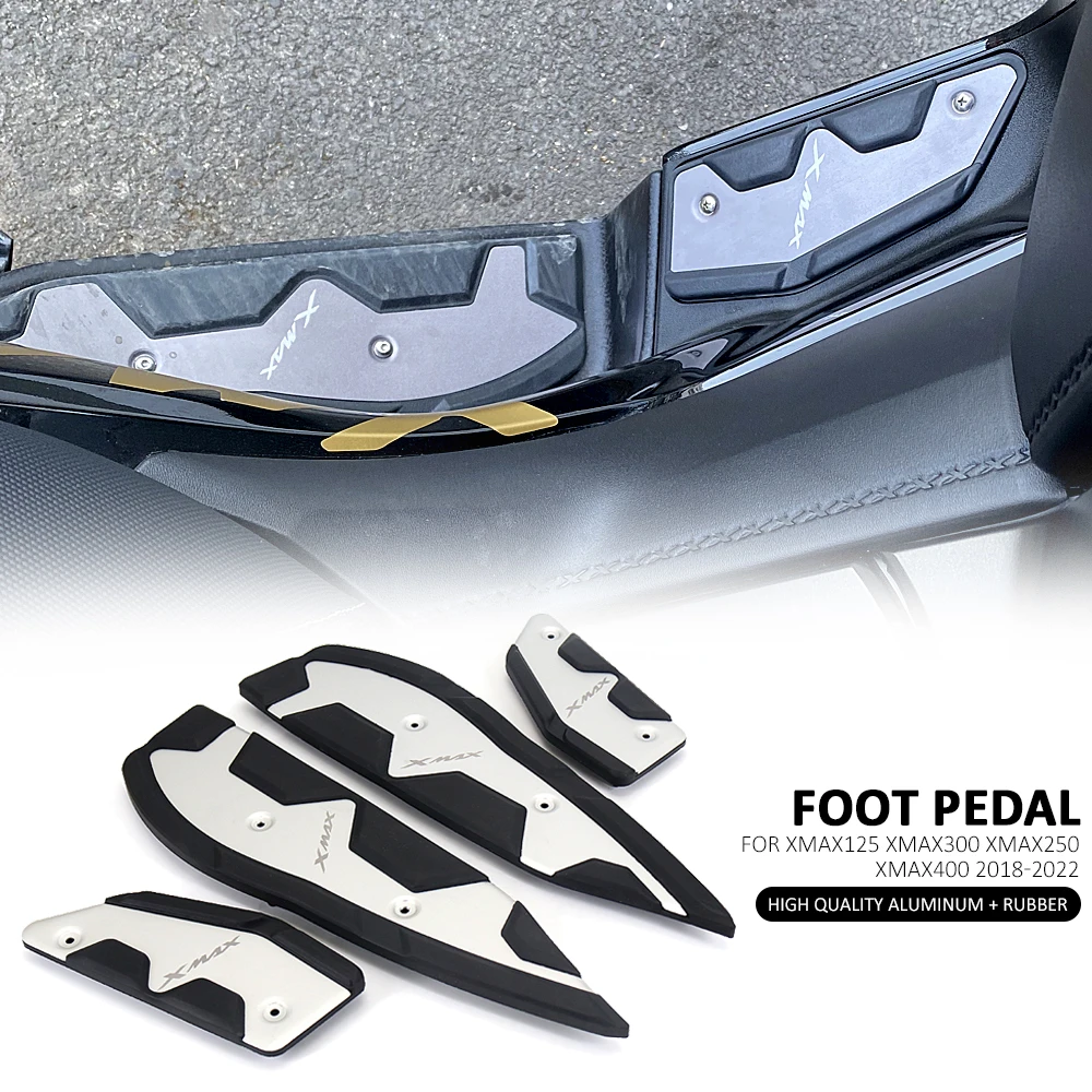 New Footrest XMAX Front Rear Pegs Plate Pedal Skid proof Footrest For YAMAHA X-MAX125 XMAX250 X-MAX300 X-MAX400