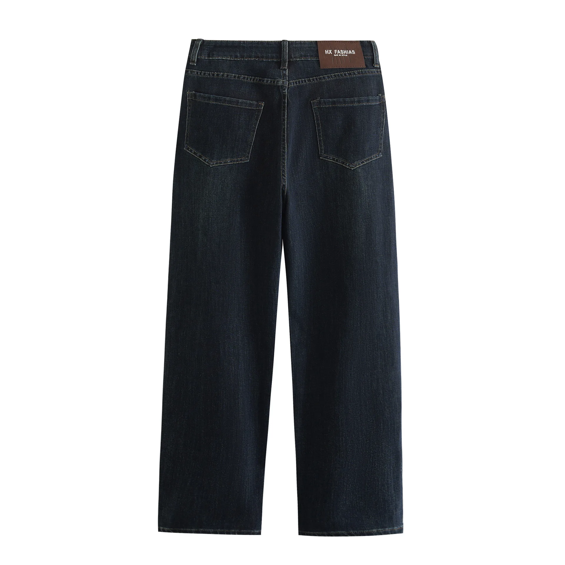 Autumn New Style Oversized Stretch Denim Straight Leg Pants Fashion Plus Size Women's Premium Jeans