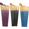 Nylon Hair Wooden Handle Artist Paint Brush Set Professional Oil Watercolor Acrylic Painting Brushes 3/6/10/12Pcs Art Supplies 2