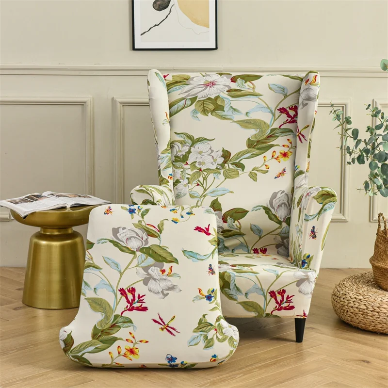 Floral Wing Chair Cover 33 Chair And Sofa Covers