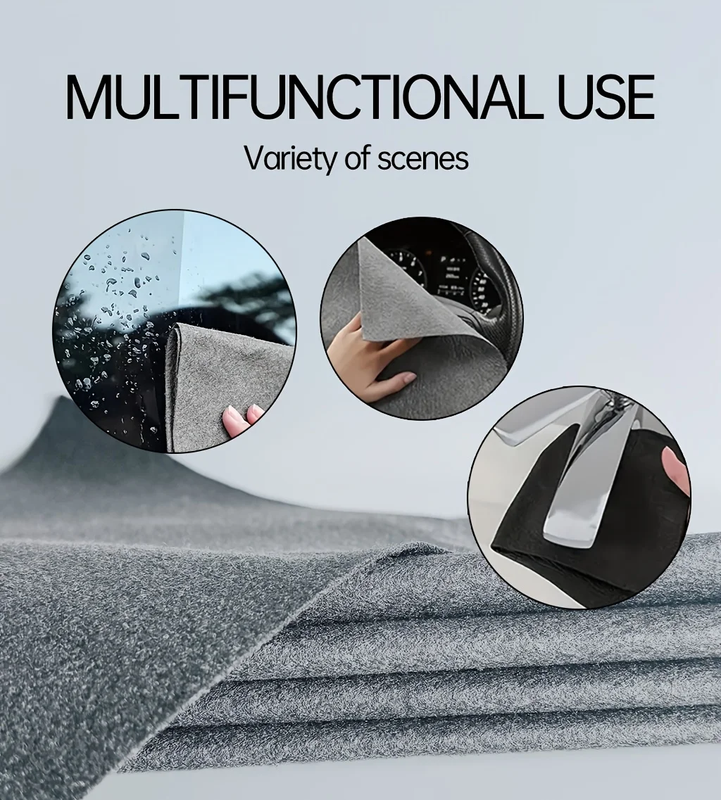 Description Picture 5 of item5pcs Magic Cleaning Cloths Reusable Microfiber Washing Rags Car Window Mirror Wipe Towels Rag Household Kitchen Clean Tools