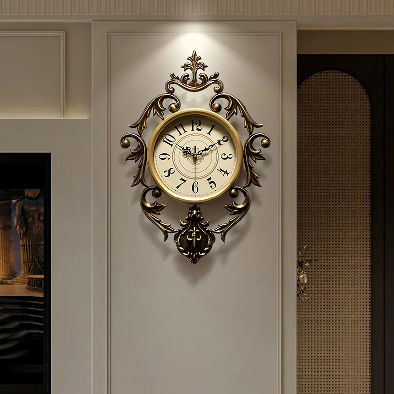 Bird Collection French Vintage Premium Living Room Wall Clock Art Clock Wall-Mounted 2025 New Arrival American Style Home Decor