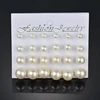 Pearl Earrings Set For Women Jewelry On Ear Ball Stud Earrings kit Bijouteria brincos Bijoux 12 Pair Beige White Pearl Earring 6