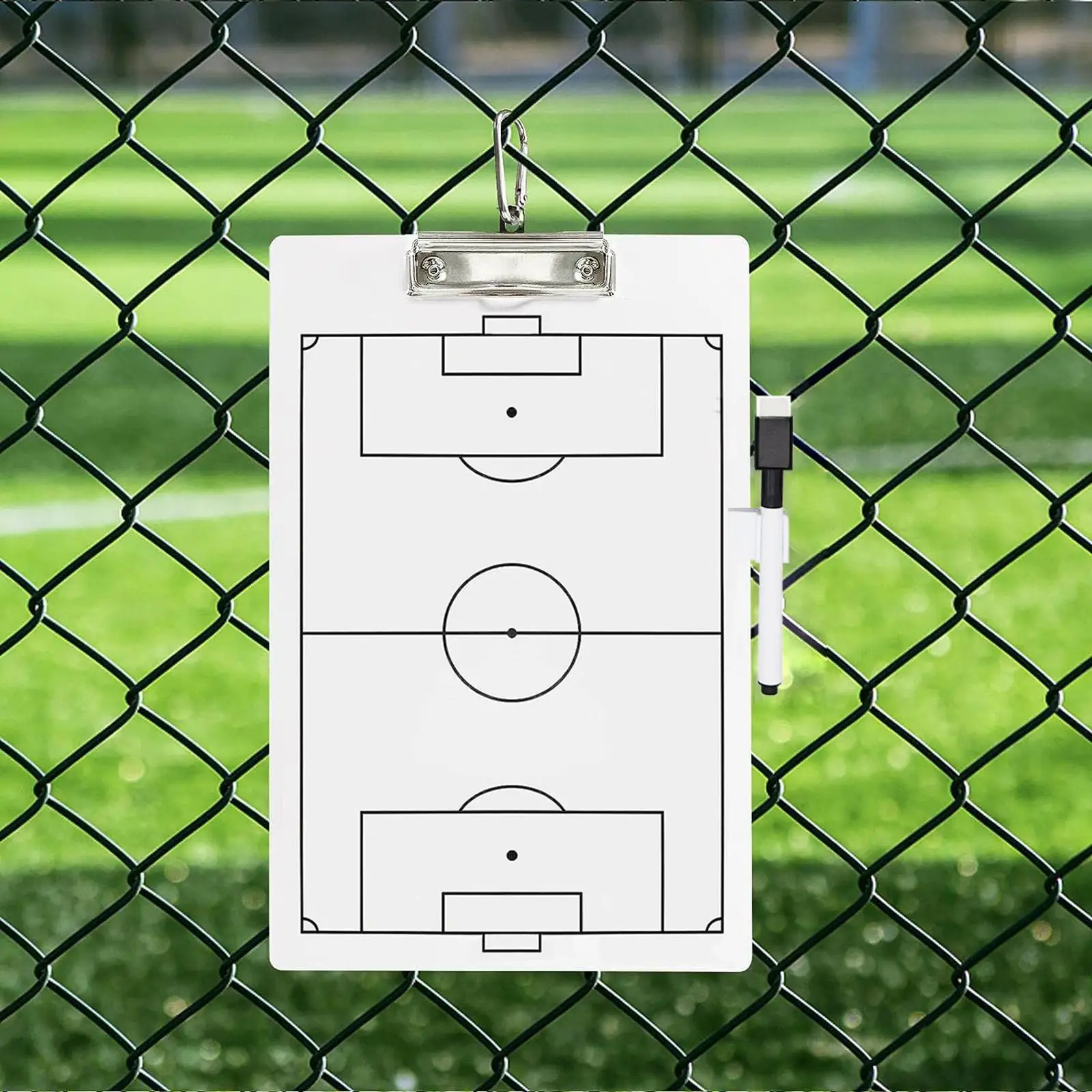 Soccer Coaching Board Football Coaching Board Rewritable with Erasable Pen and Hook Strategy Coaches Marker Whiteboard
