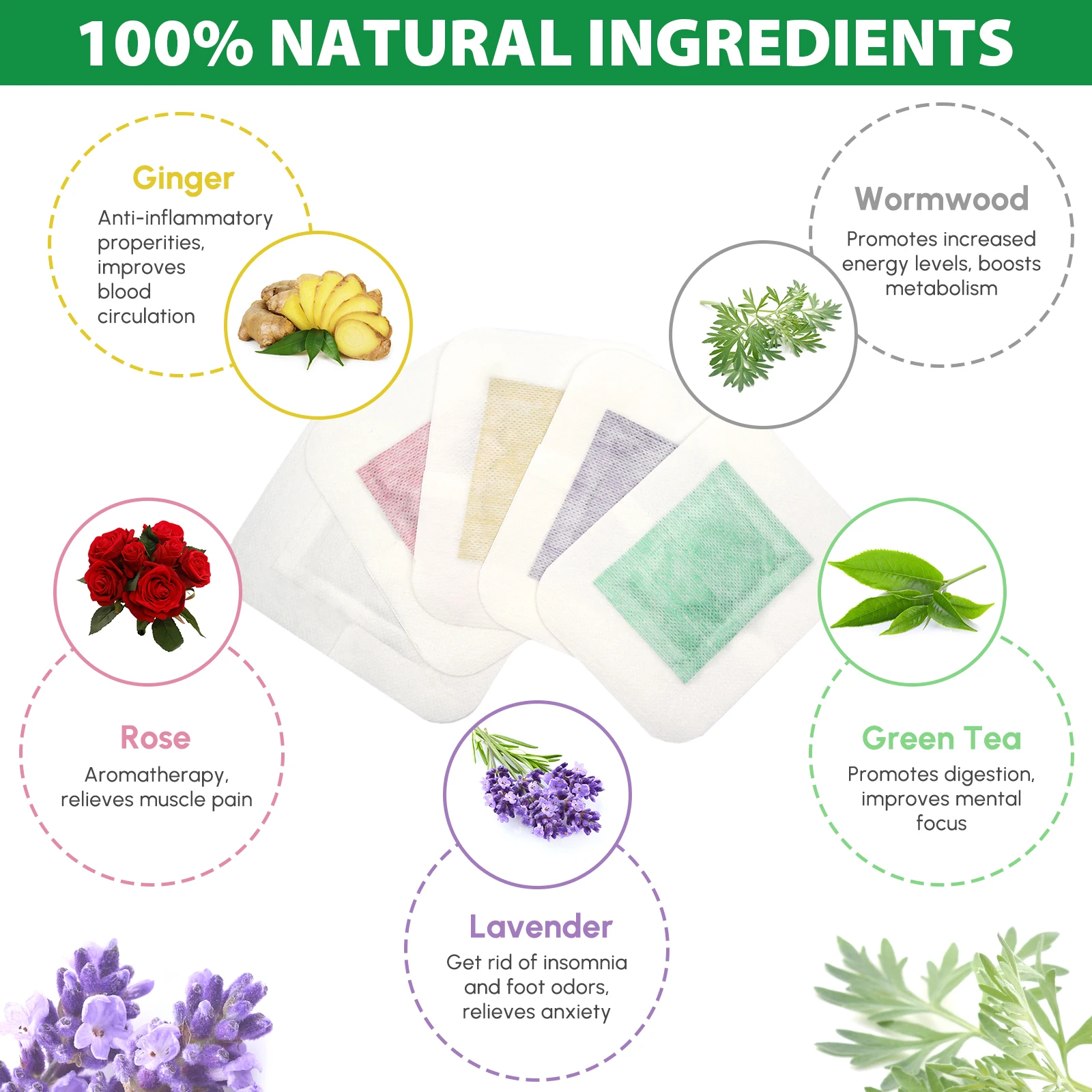 30 Count Deep Cleansing Foot Pads, Made with Natural Ingredients - Image 4