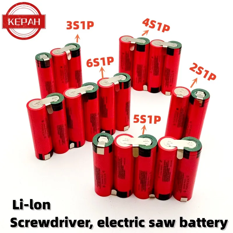Bateria 30a Furadeira Elétrica Bateria de Li-lon 2s1p 3s1p 4s1p 5s1p 6s1p 3.7v25.2v 3500mah Personalizado18650 ga