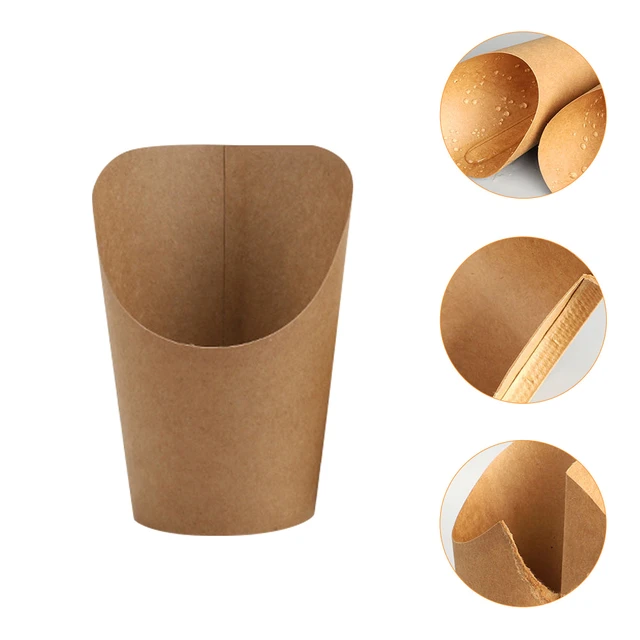 Paper Cups French Cones Holder Food Charcuterie Popcorn Fry For