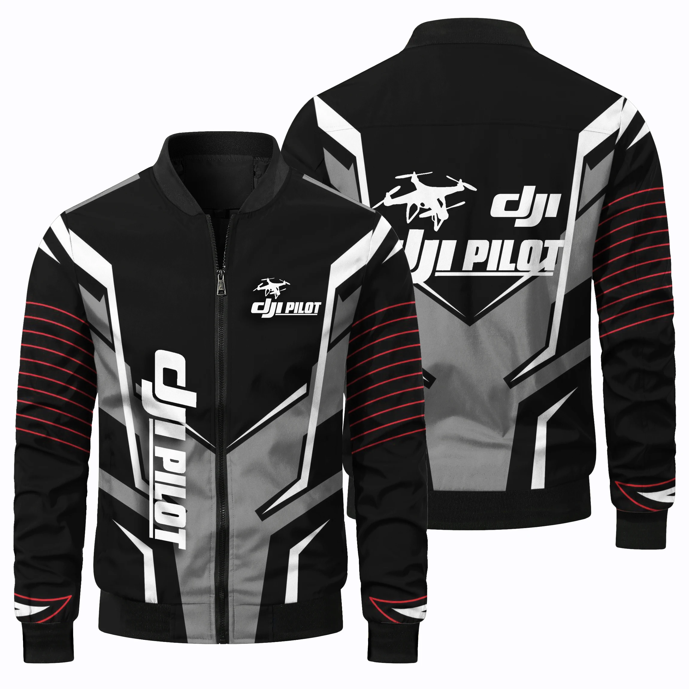 thumbnail image 1 of Chaqueta con cremallera para ciclismo todoterreno y deportes al aire libre de primavera y otoño para hombre, chaqueta de manga larga con estampado de dron en 3D, 1 of 5