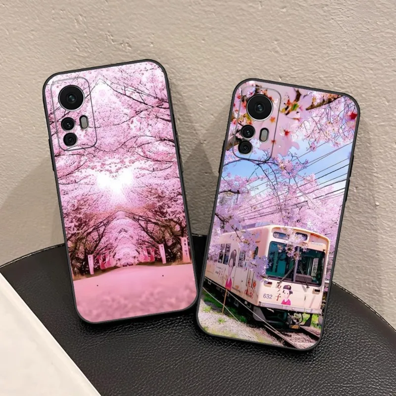 Cherry Blossoms Tree Phone Case para Redmi tampa traseira Poco X5 Pro cherry-blossoms-tree-phone-case-para-redmi-tampa-traseira-poco-x5-pro