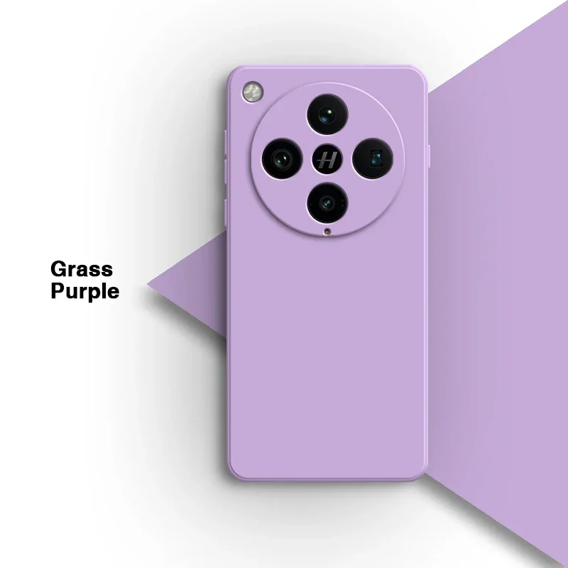 Elegant Liquid Silicone Square Phone Case - Fashionable Soft Back Cover in Classic Design
