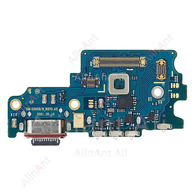 AiinAnt الأصلي  USB  موصل الشحن ميناء الكابلات المرنة For Samsung Galaxy S21 Ultra Plus FE S21+ G998B G998U G996B G996U G991B G991U G990B G990E G998N G996N G991N G990U Spare Parts
