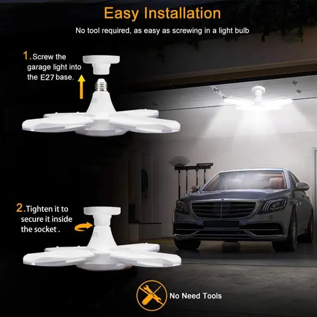 조정 가능한 LED 차고 조명: 다목적, 밝고 효율적인 조명