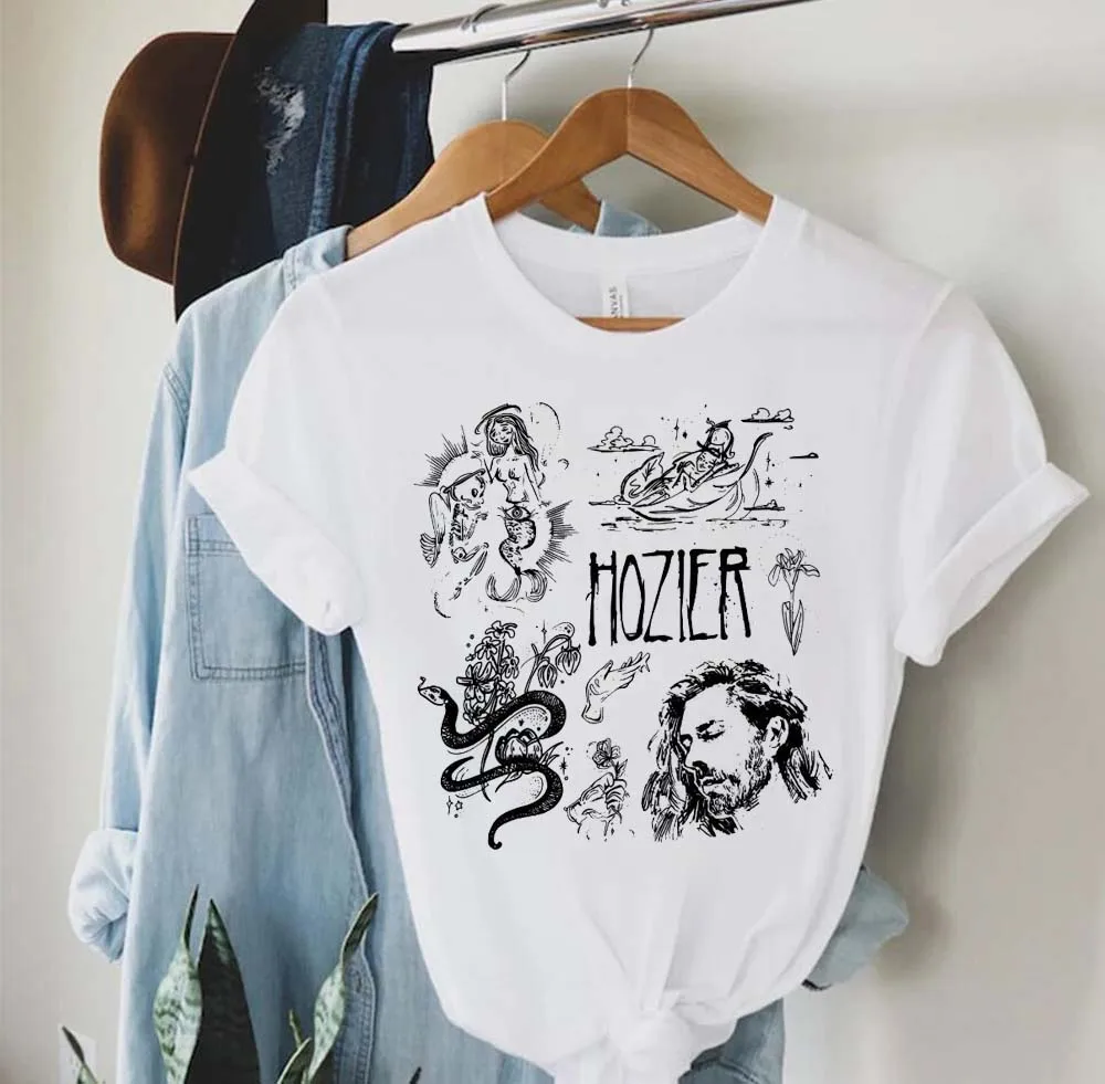 

Футболка женская повседневная в стиле ретро, базовая Модная стильная Свободная майка с круглым вырезом и забавным рисунком, одежда нейтрального цвета