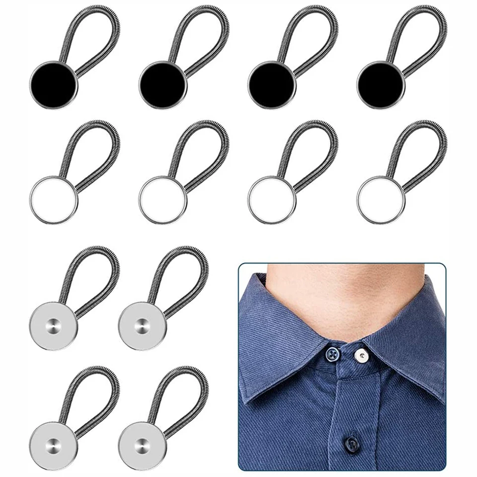 Witte katoenen popeline kraagverlenger - voor overhemd Blouse met kraag Top zakelijke jurk Halsmanchetmaat Stropdas Slimme knoop - Verlengen verlengstuk - België