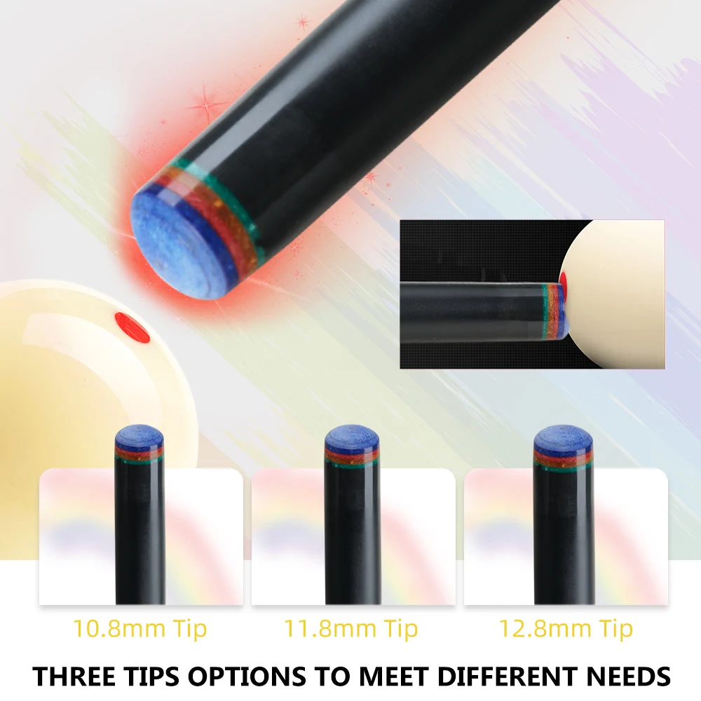 PREOAIDR 3142 BK3 Series Billiard Pool Cue Uni-Loc Joint Cue Stick Kit 147cm Silicone Wrap with Extension cases