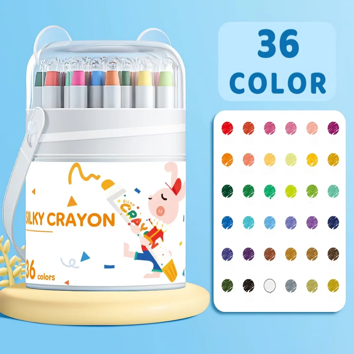 Vibrant Washable Twistable Crayons Set with Easy Grip - Multicultural Pastel Gel Colors