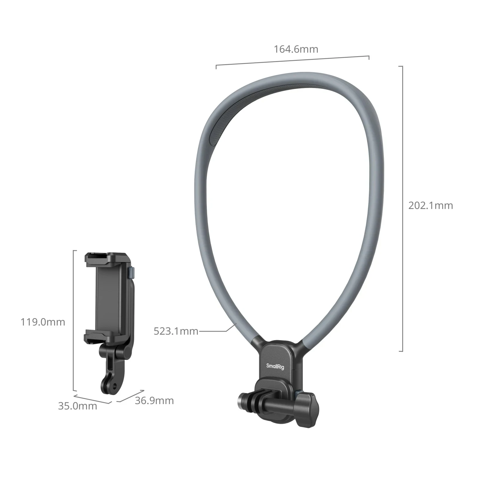 Smallrig Silicone Neck Mount Quick Release Hold Phone Holder for iPhone 15 14 13 XIAOMI Smartphone Action Cameras Accessories