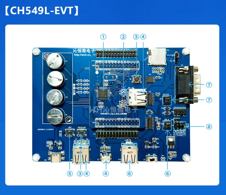 CH549 Entwicklungsboard CH549L Evaluationsboard – Detail 3