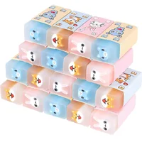 6 pcs Cute Kid Animal Erasers Fun Desk Pets Jelly Eraser for Students Kawaii Stationery School Supplies Prize Gifts Party Favors 1