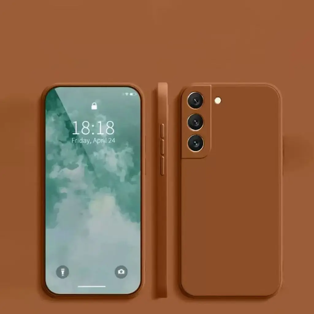 Velvet Silicone Shockproof Phone Case – Solid Color