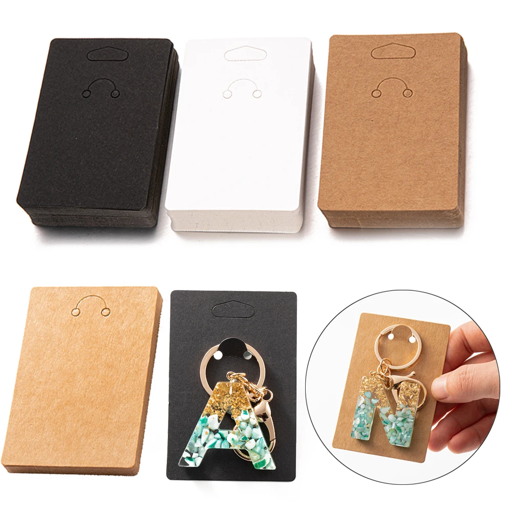 50x Keychain Packaging Cardstock Holder for Displaying Keyring Brown Paper  Jewelry Keychain Cards Holder for Selling - AliExpress