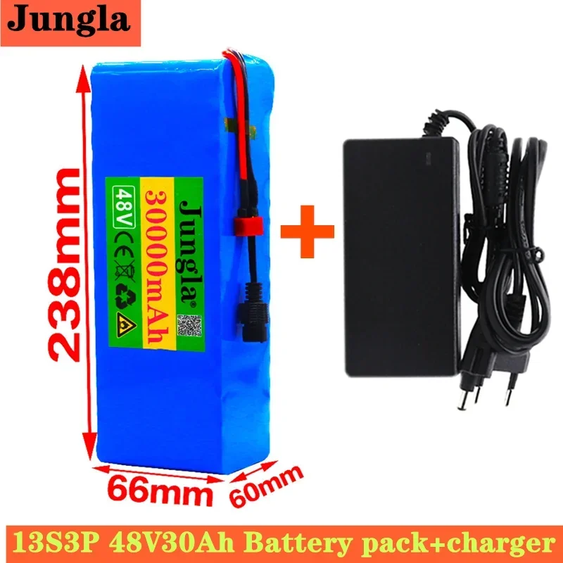 

T Plug 48V30Ah 1000w 13S3P 48V Lithium ion Battery Pack For 54.6v E-bike Electric bicycle Scooter with BMS+54.6V Charger