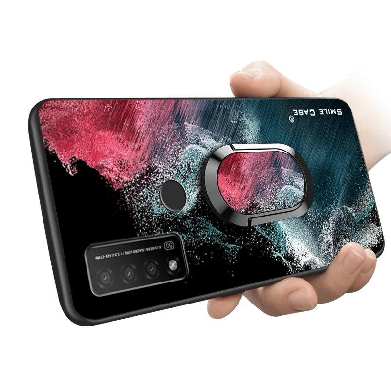 

TCL 20 AX 5G Luxury Case 6.52 Inch With Ring Magnetic function Soft Silicone Funda for TCL 20 AX 5G 4GB 64GB Cover