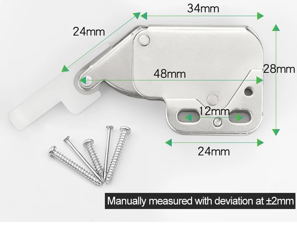 

JIUFA Furniture Hardware Mini Latch Automatic Spring Catch Plastic Strike Push To Open For Furniture Cabinet Door
