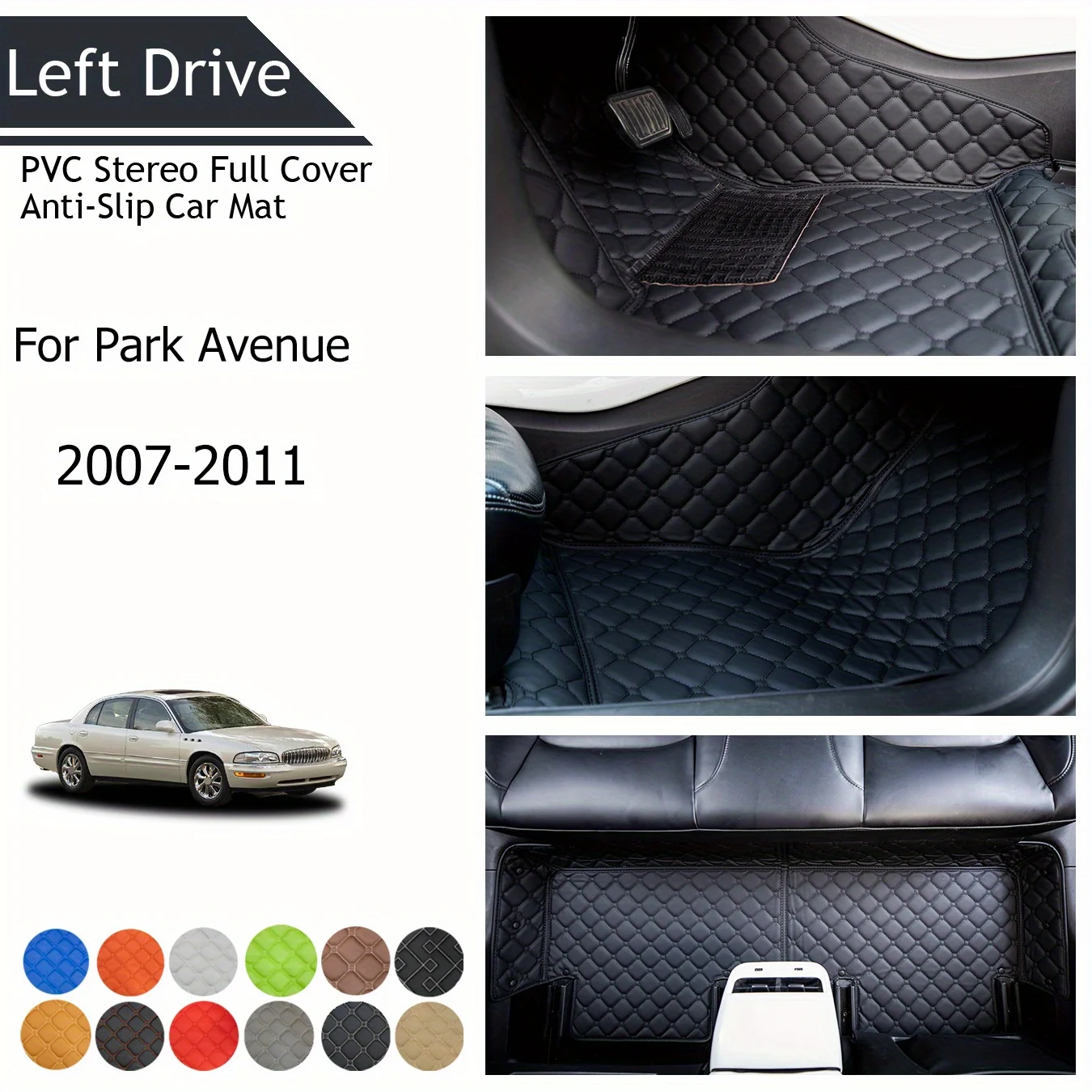 

【LHD】For Buick For Park Avenue 2007-2011 Three Layer PVC Stereo Full Cover Anti-Slip Car Mat Car Floor Mats Car Accessories