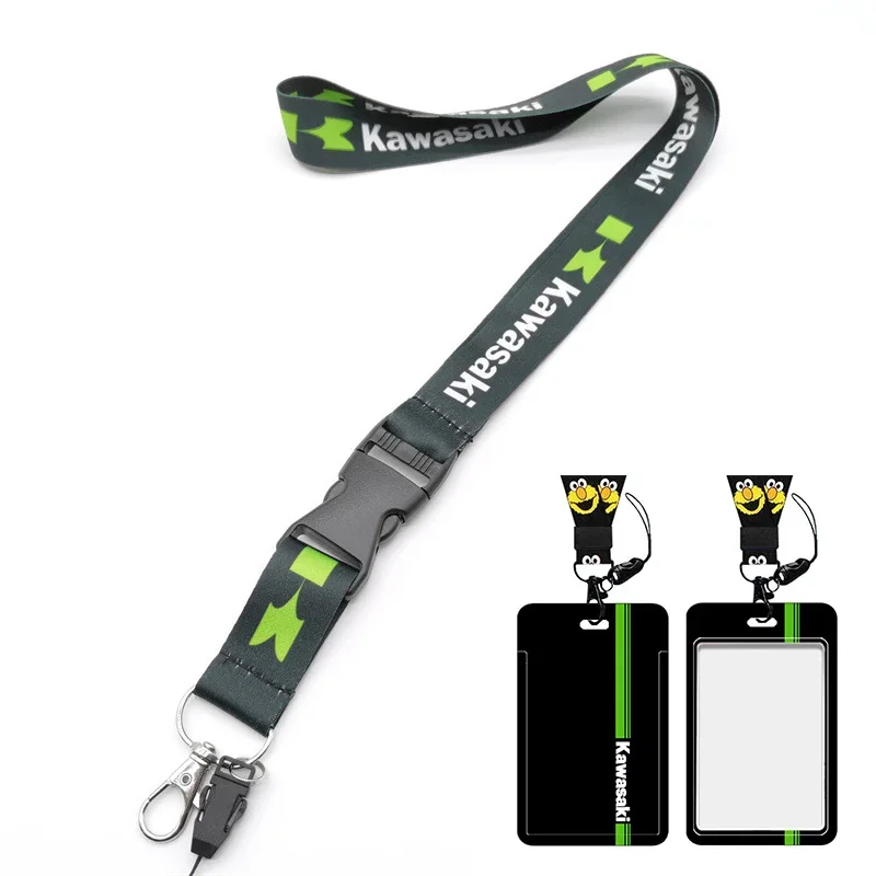 Kawasaki Key Hanging Rope Work Card Sleeve Hanging Neck Strap Rope Card Bag