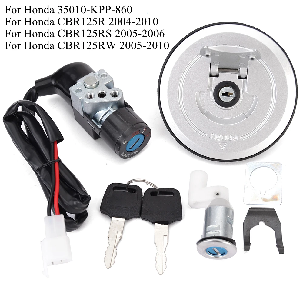 Gas Tank Fuel Cap Cover Ignition Switch Lock Key for Honda CBR125R CBR125RS CBR125RW 35010-KPP-860 CBR 125 R 125R 125RS