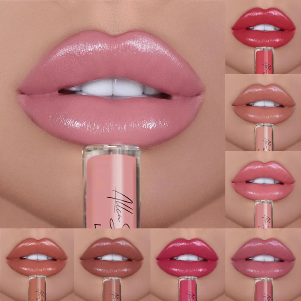 

Mositurizing Cream Texture Lipstick Lipgloss Satin Glossy Waterproof Lip Makeup 10 Colors Optional Longlasting Lipstick Women