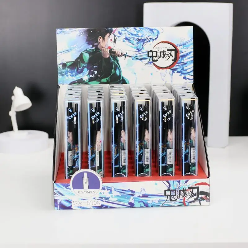 

20 box/lot Creative Demon Slayer Press Gel Pen Set Cute 0.5mm Black Ink Signature Pens Gift Stationery Office School Supplies