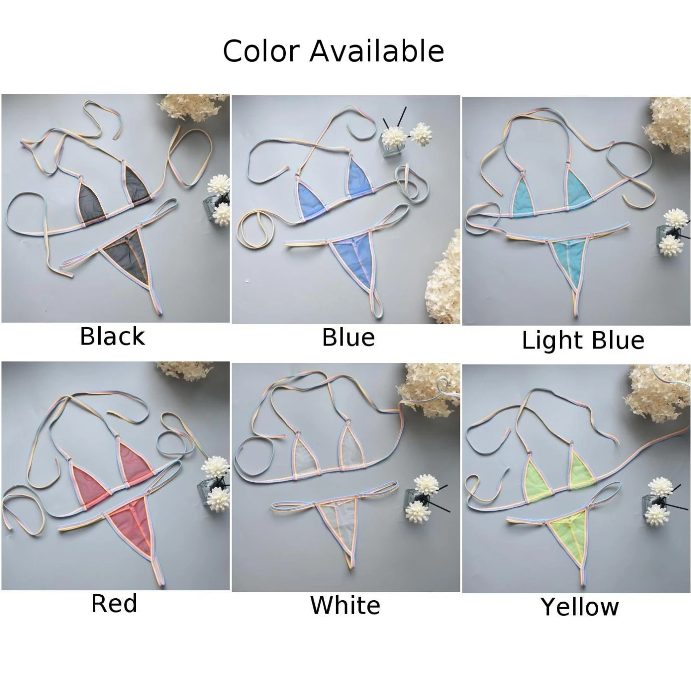 Bikini Womens Thongs Home Hotel Sleep Fun Medium Strecth Polyester Sexy Solid Color Spring String Summer Thong