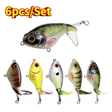 

6Pcs/Set 75mm 17g Pencil lure Set Topwater spinner Fishing lures 2022 bass whopper plopper frog trolling pesca whopper plopper