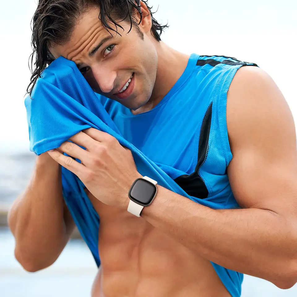 FunBand Cinturino Compatibile per Fitbit Versa 4 / Versa 3 / Fitbit Sense, Cinturino Sostitutivo in Silicone Sportivo Morbido Cinturino Cinturino per Fitbit Versa 4 / Versa 3 / Fitbit Sense