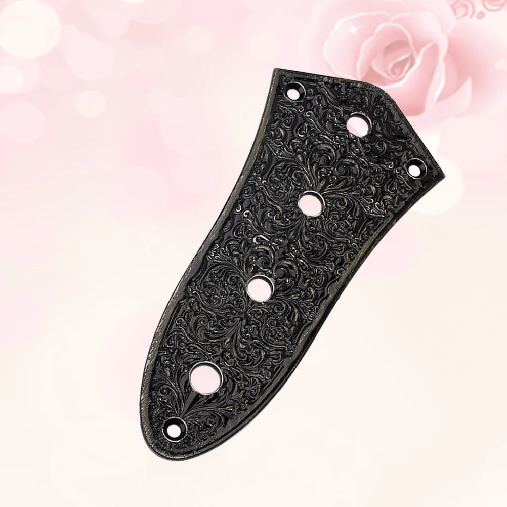 

GE101E 4 Hole Jazz Bass Control Plate Zinc Alloy for Jazz Bass Guitar (Black)