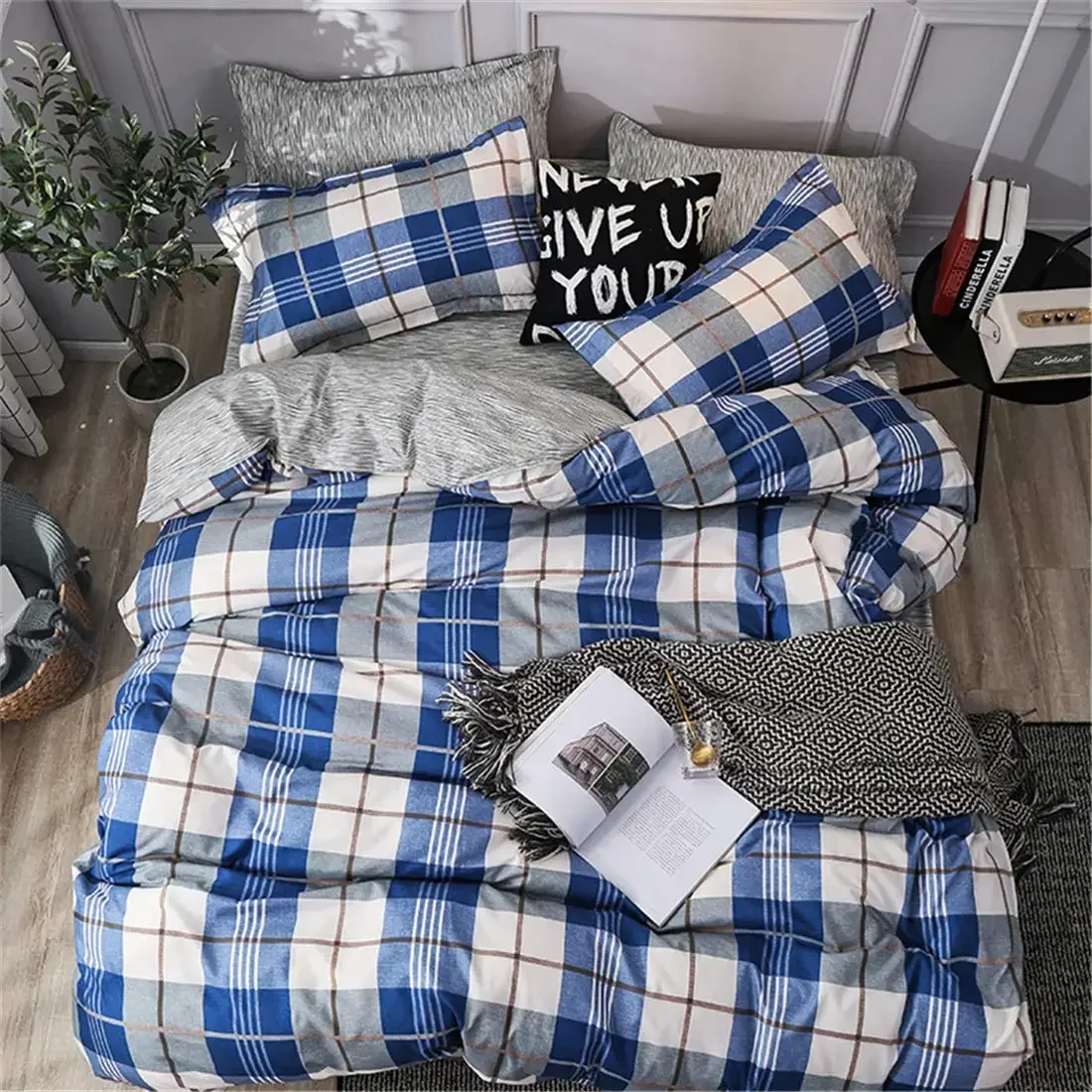 3-piece-bedding-set-knit-duvet-cover-light-weight-comfortable-extremely-durable-includes-2-pillowcase-stripe-aqua-blue