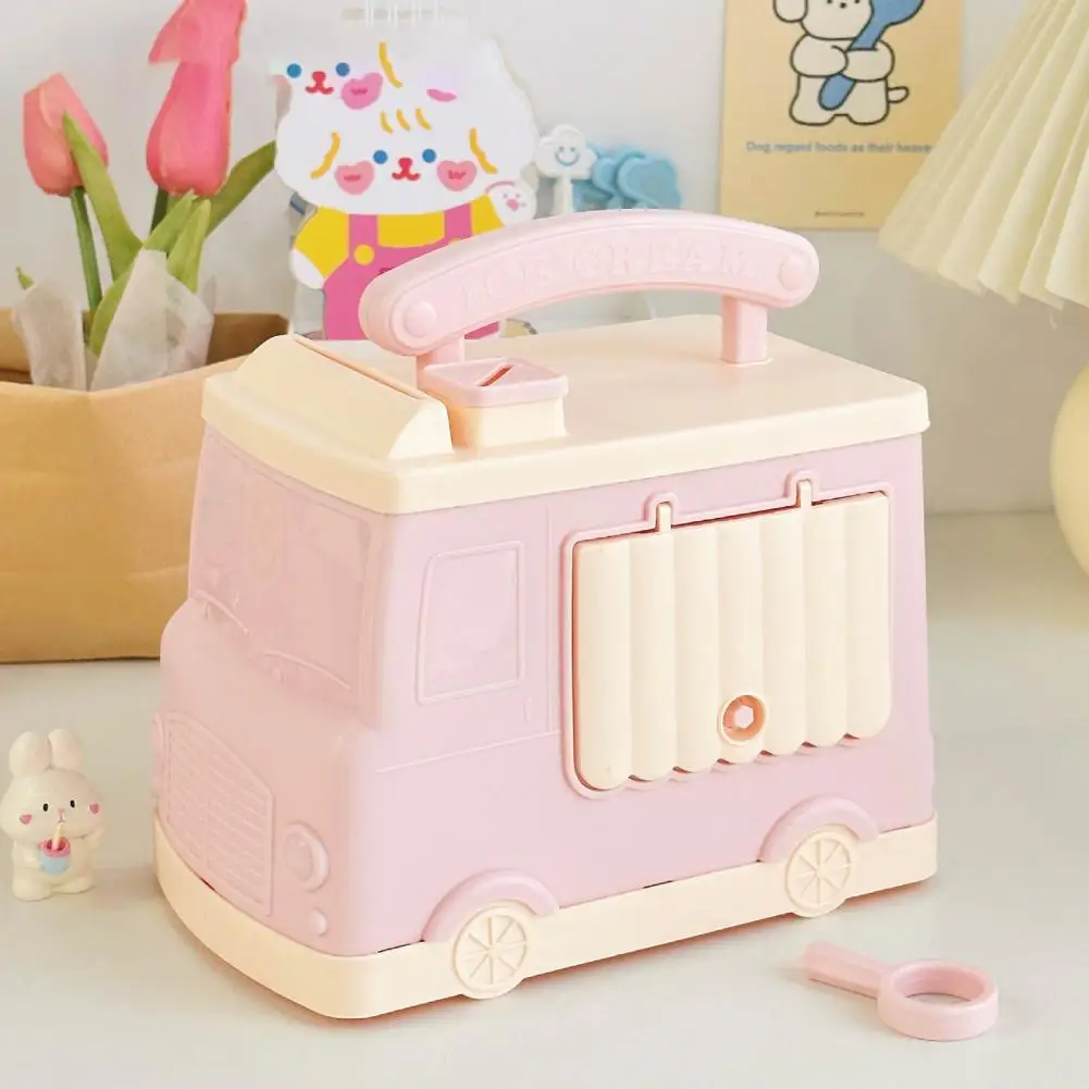 Useful Money Box Multipurpose Money Jar Vibrant Color Comfortable Handle Piggy Bank Toy Box Decoration