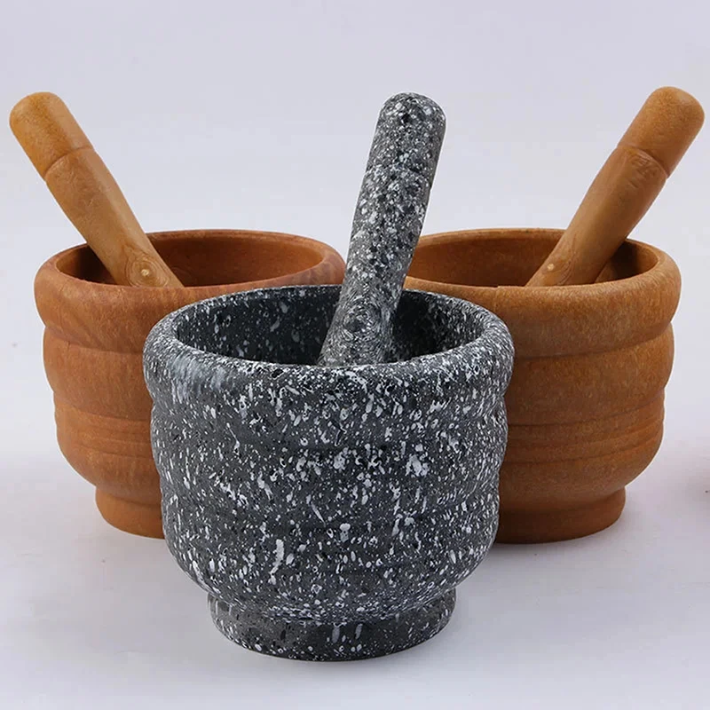 Garlic masher household grinder pressing manual garlic mashed garlic mashing pot mashing press bowl medicine pot pounding stone mortar