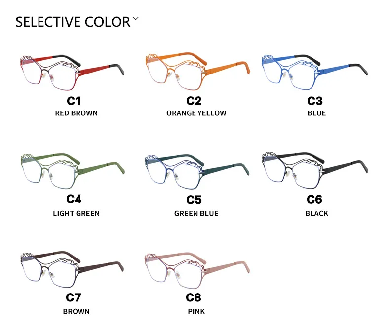 Vintage Metall-Schmetterlingsrahmen Anti-Blaulicht-Brille Damen Herren Mode Luxusmarke Lesebrille Augenschutz Optische Brillen – Detail 6