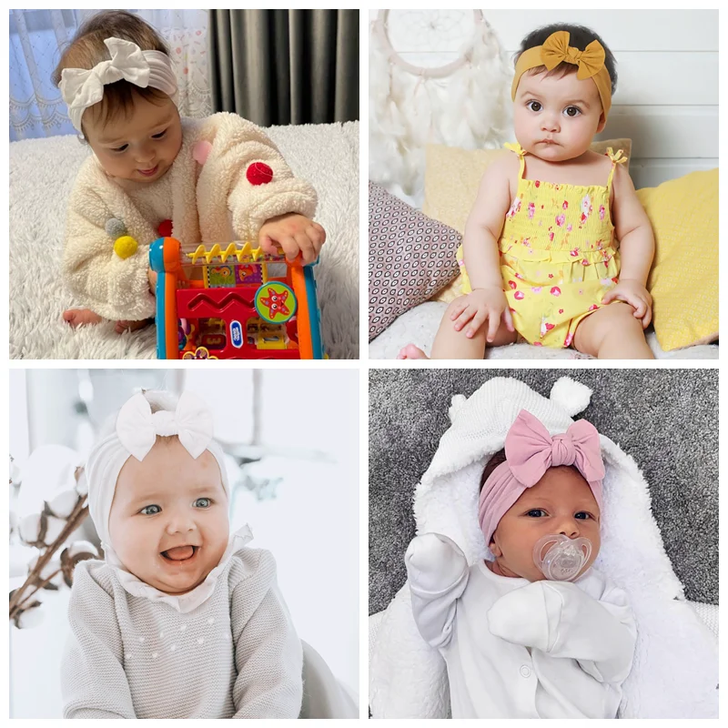 Baby Bowknot Hairband Headband Kids Girls Elastic Turban Headwear Kids Hair Accessories hair bands hair accessories hair headband accessories baby headband set