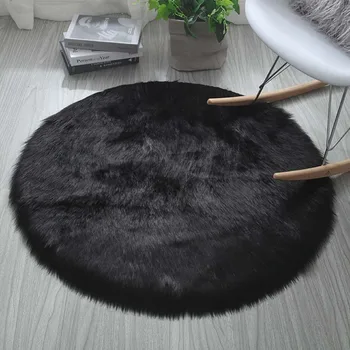 Round Faux Fur Fluffy Rug 2