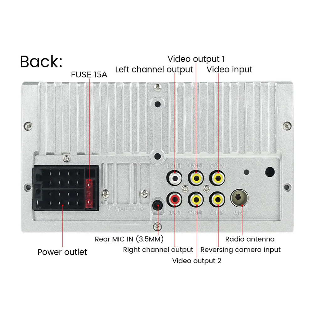 2Din 7inch Car Radio for Universal MP5 Player Touch Screen DVD Video Multimedia Player Support Carplay Android Auto BT RDS FM TF