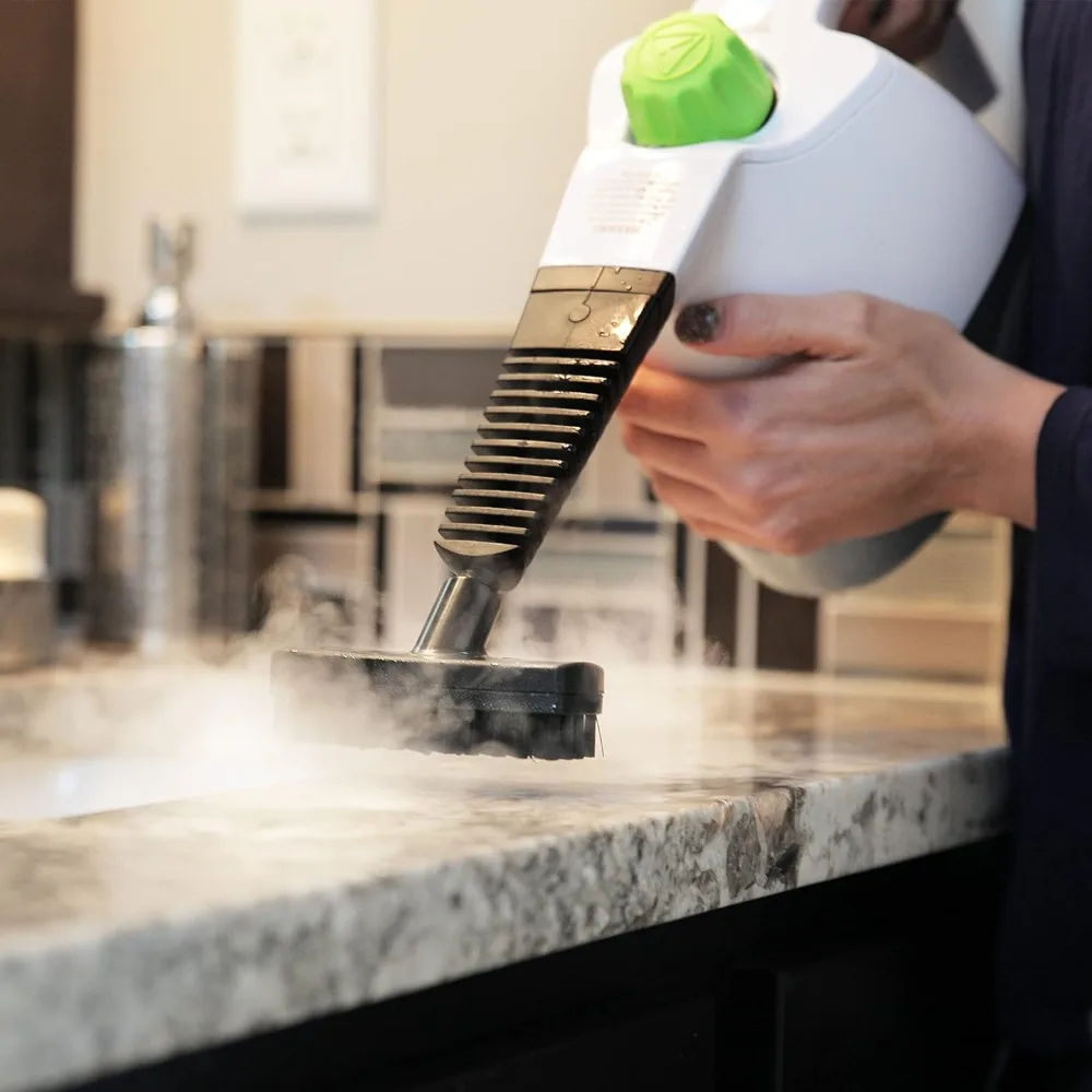 Handheld Steam Cleaner with 6 Accessories Included to Remove Dirt, Grime, Grease, Quick Heat Up Time, White 2