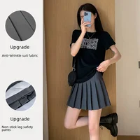 100-crotch Women Spring Summer Jk White A- crotch High-waist Short Skirt Autumn Winter Plaid Half-skirt - Image 4